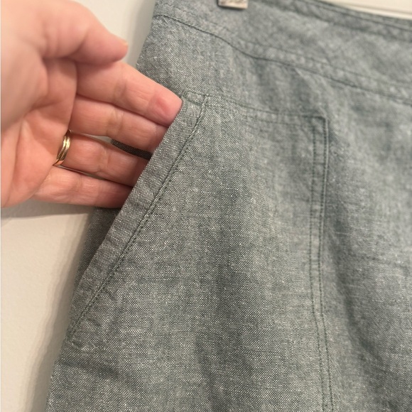 United By Blue hemp/ organic cotton blend button up skirt, green | size L - Picture 3 of 6